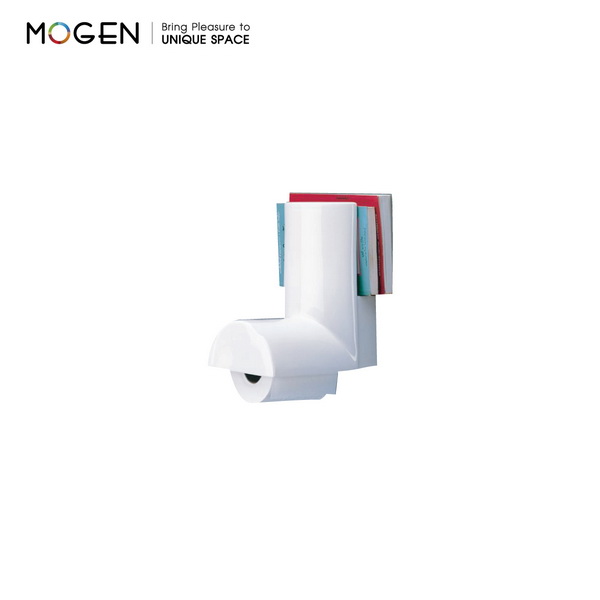 MOGEN ที่ใส่กระดาษทิชชู่ พร้อมที่วางนิตยสารสีขาว รุ่นAC01