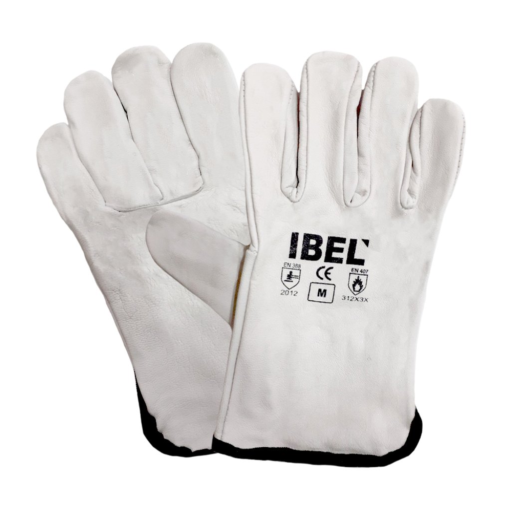 IBEL ถุงมือหนังแพะ ขอบปล่อย ไซส์M
