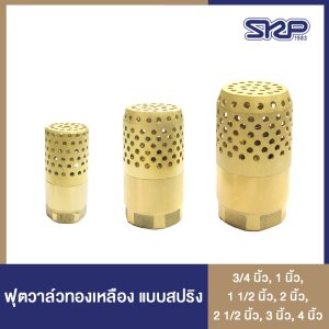 ฟุตวาล์วทองเหลือง แบบสปริง Brass Foot Valve (Spring)