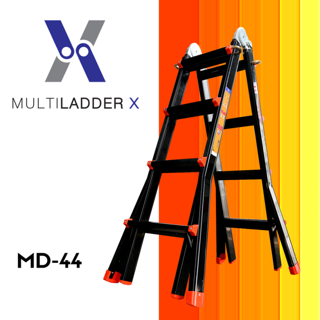 บันไดอลูมิเนียม สไลด์ เอนกประสงค์ยืดหดได้ รุ่นMD-44 ทรงพาดยาว 4.6เมตร