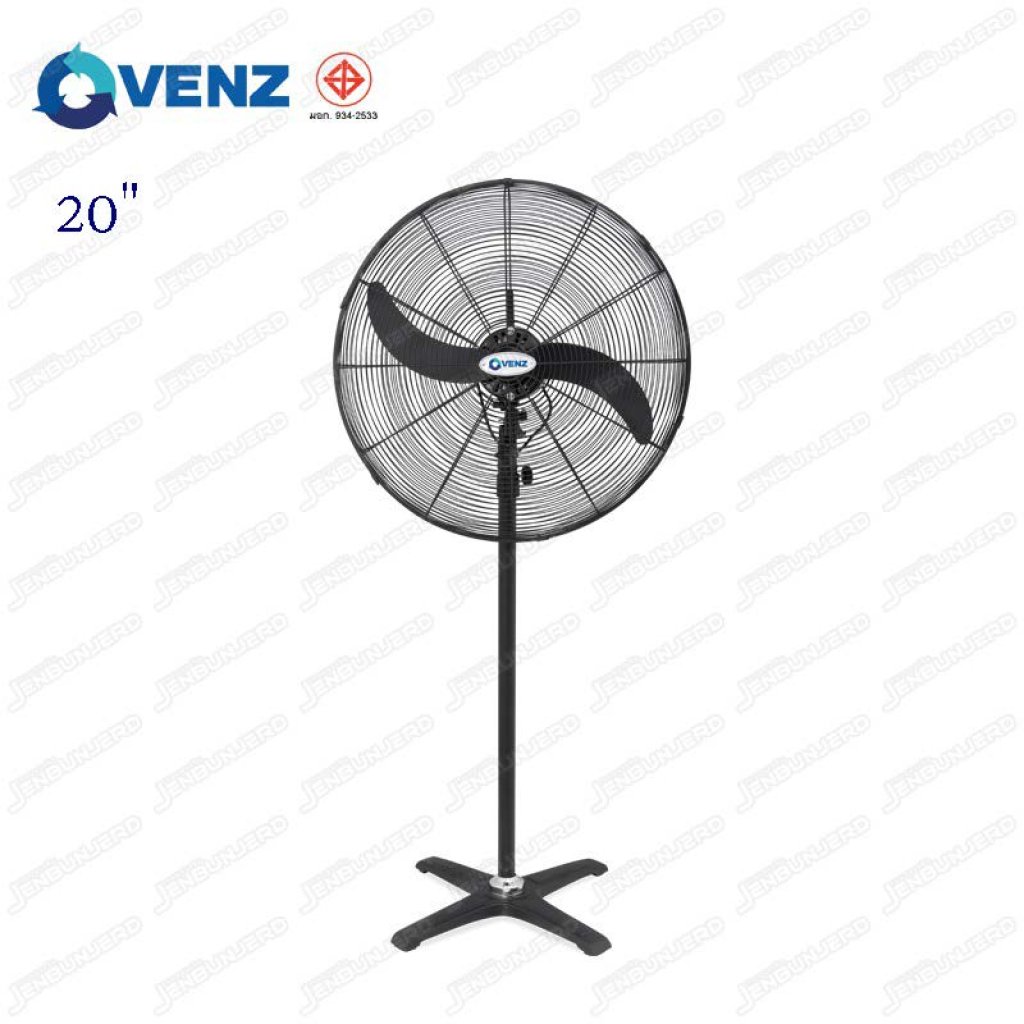พัดลมใบดำ VENZ 20นิ้ว ขาตั้ง FS-50