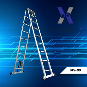 บันไดอลูมิเนียม ยืดหดได้ MX-D9 ทรงพาด ยาว 2.6 เมตร, ทรง A 2.6 เมตร