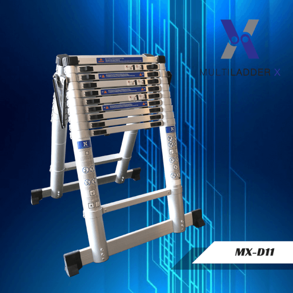 บันไดอลูมิเนียม ยืดหดได้ MX-D11 ทรงพาด ยาว 3.2 เมตร, ทรง A 3.2 เมตร