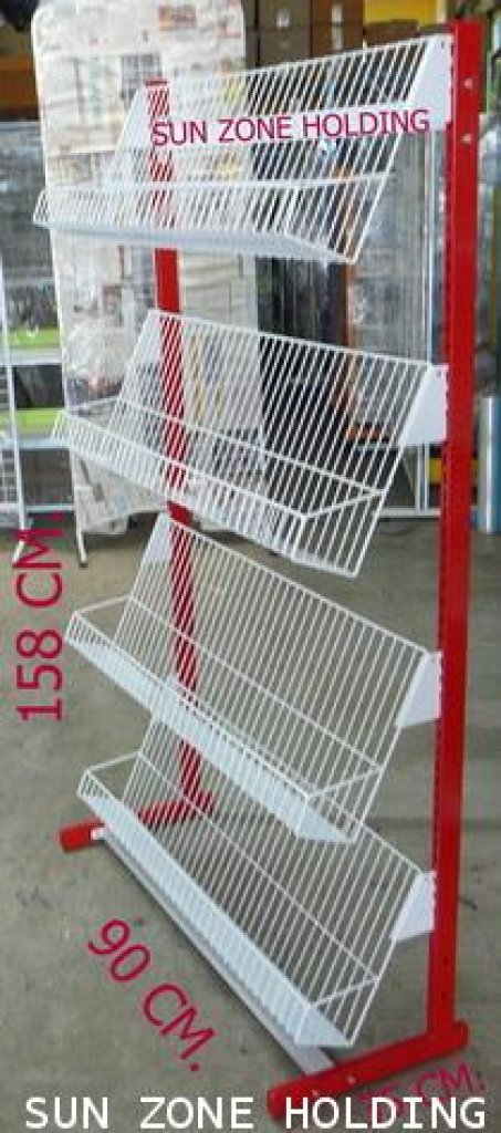 ชั้นวางหนังสือนิตยสาร มีล้อ รหัส000175