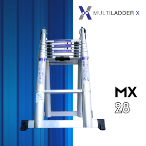 บันไดอลูมิเนียม ยืดหดได้ MX-28 ทรงพาด 5.6 เมตร, ทรง A 2.8 เมตร