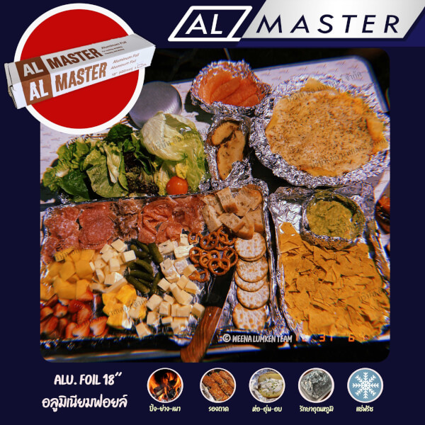 อลูมิเนียมฟอยล์ห่ออาหาร AL Master 45 ซม.x 75 เมตร Pro's CHOICE - Image 3