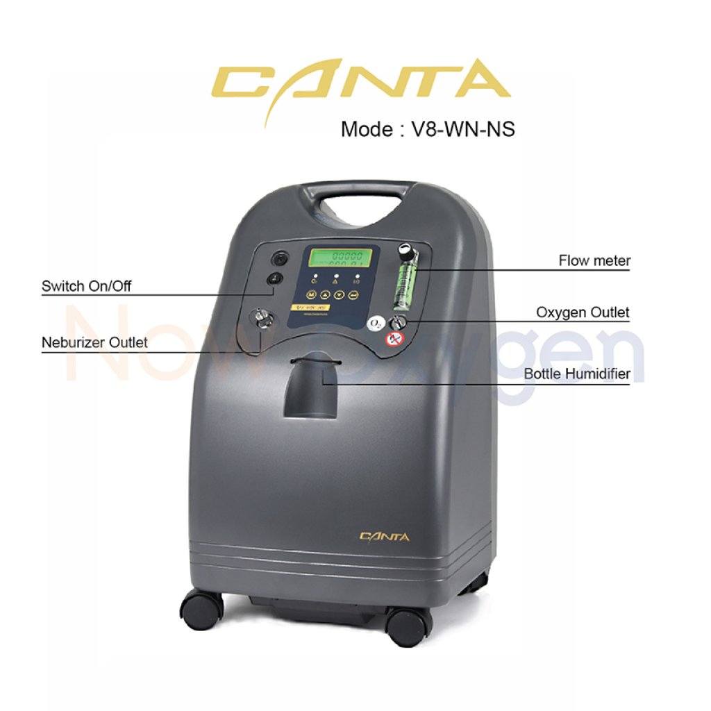 เครื่องผลิตออกซิเจน 8ลิตร Canta รุ่นV8-WN-NS ประกันศูนย์ไทย 2ปี