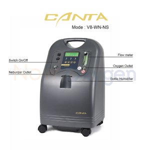 เครื่องผลิตออกซิเจน 8ลิตร Canta รุ่นV8-WN-NS ประกันศูนย์ไทย 2ปี