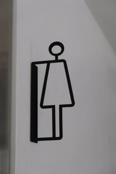 ป้ายห้องน้ำ CNC ชาย-หญิง ทันสมัยสีดำ Toilet เจาะติดผนัง - Image 2