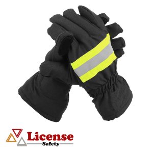 ถุงมือดับเพลิงภายนอกอาคาร สีดำ fire gloves