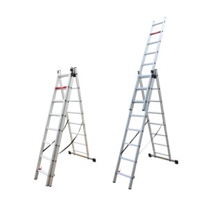 BARCO บันไดอลูมิเนียม บันไดทรงY รุ่น3x8ขั้น 5.07ม. บันไดเลื่อน 3ตอน