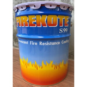 สูตรน้ำมัน ส่วนผสม เป็นอะคริลิคเรซิ่น Acrylic Resin (Intumescent Coating) สีขาวด้าน ป้องกันและชะลอการลุกลามไฟ เกิดเหตุไฟไหม้ ใช้สำหรับทา/พ่นโครงสร้างเหล็ก