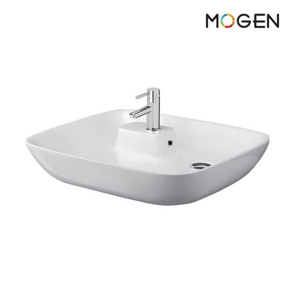 MOGEN MA083 จีเนียล อ่างล้างหน้า ชนิดวางบนเคาน์เตอร์ สีขาว