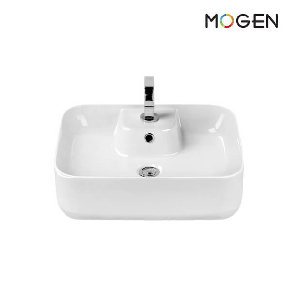 MOGEN MA543 อ่างล้างหน้า ชนิดวางบนเคาน์เตอร์ สีขาว