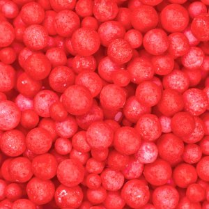 โฟมเม็ดสีพาสเทลแดงธรรมชาติ 550g ขนาด 3-5mm.