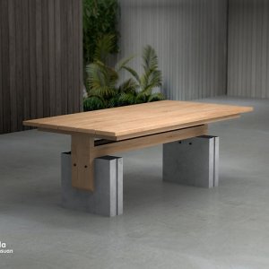 โต๊ะสนาม ZEEN 23 Coffee Table 1.5m. สีไม้ธรรมชาติ