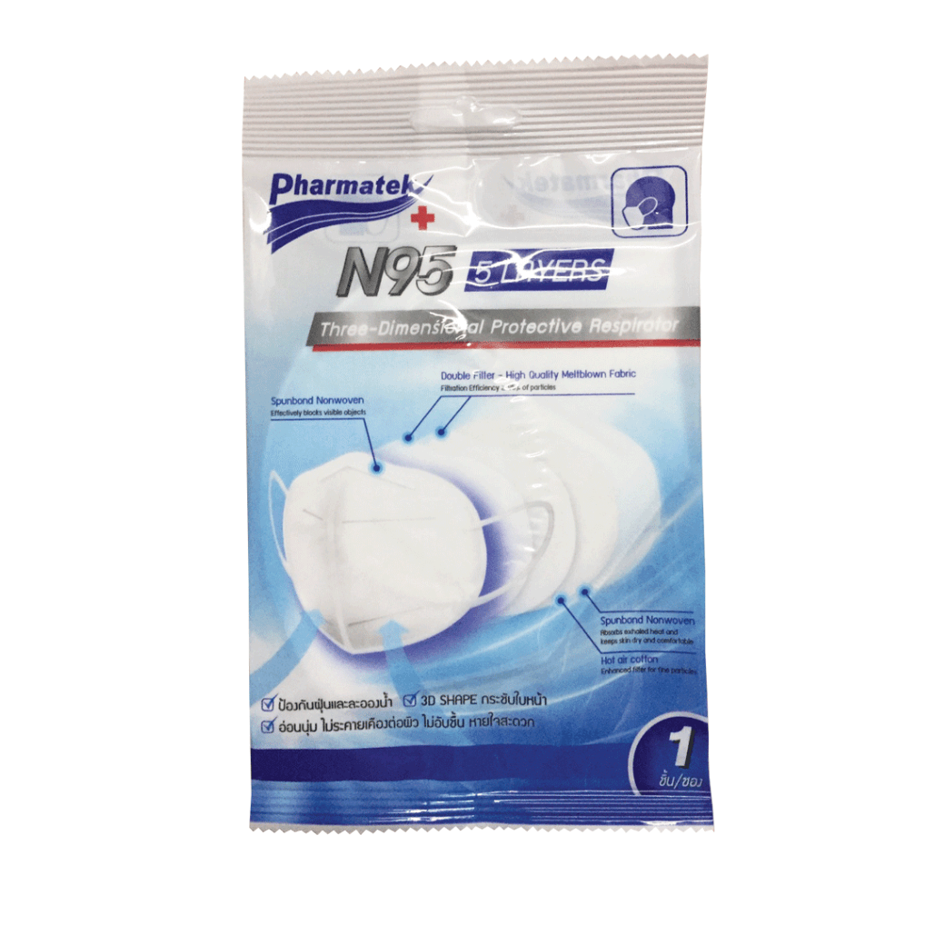 หน้ากากอนามัยรูปทรง3D SHAPE PHAMATEK N95