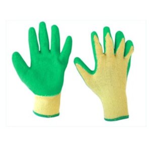 ถุงมือเคลือบยางธรรมชาติ 9นิ้ว รุ่น9042 สีเขียว