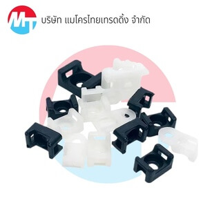 แป้นสกรูยึดเคเบิ้ลไทร์ ที่รัดสายเคเบิ้ลไทร์ แป้นยึดเคเบิ้ลไทร์ แป้นกาวรัดสายเคเบิ้ลไทร์ Saddle Type Tie - Image 4