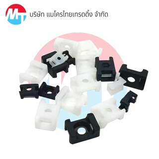 แป้นสกรูยึดเคเบิ้ลไทร์ ที่รัดสายเคเบิ้ลไทร์ แป้นยึดเคเบิ้ลไทร์ แป้นกาวรัดสายเคเบิ้ลไทร์ Saddle Type Tie - Image 6