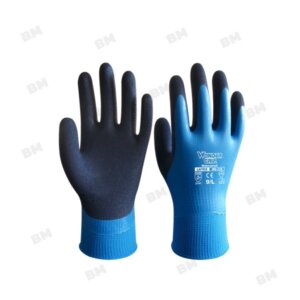 ถุงมือผ้าเคลือบลาเท็กซ์ wonder Grip สีฟ้า