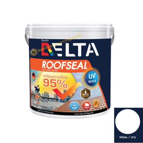 Delta Roofseal สีน้ำภายนอก สีขาว 4กก.