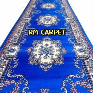 พรมหลุยส์ลายดอกไม้ สีฟ้า 1x10 ม.