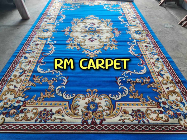 พรมหลุยส์ลายดอกไม้ สีฟ้า 2.70x4.50 ม.