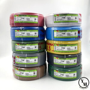 สายไฟ THW 1x2.5 SQmm. yazaki 100m 10สี