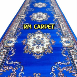 พรมหลุยส์ลายดอกไม้ สีฟ้า 1.50x10 ม.