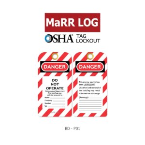Safety Lockout Label Sign ป้ายแท็กเพื่อความปลอดภัย General Tagout BD-P01(10 ชิ้น) MaRR LOG