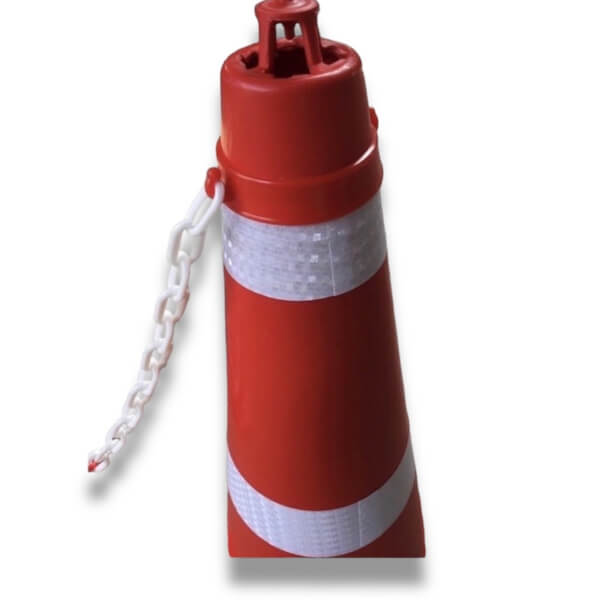 ห่วงสำหรับคล้องโซ่ เสียบกรวยจราจร 10cm. สีแดง - Image 2
