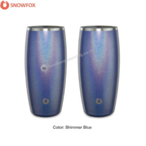 Snowfox แก้วเบียร์สแตนเลส 2ชิ้น Shimmer Blue
