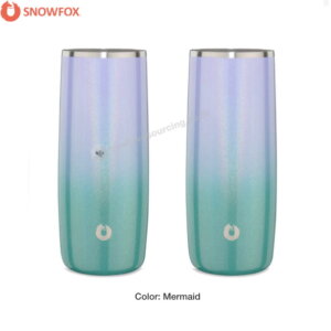 Snowfox แก้วค็อกเทล Highball สแตนเลส 2ชิ้น Shimmer Mermaid