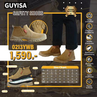 รองเท้าเซฟตี้ รองเท้าช่างเชื่อม GUYISA รุ่น0213YWB Safety Shoes - Image 5