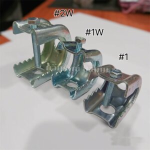 beam clamp แคล้มฟันจระเข้ เบอร์ 2W ชุบขาว