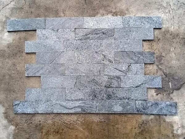 หินตกแต่งผนัง ควอตไซต์ซิลเวอร์เกรย์ Silver Grey Quartzite 6x20 ซม. - Image 2