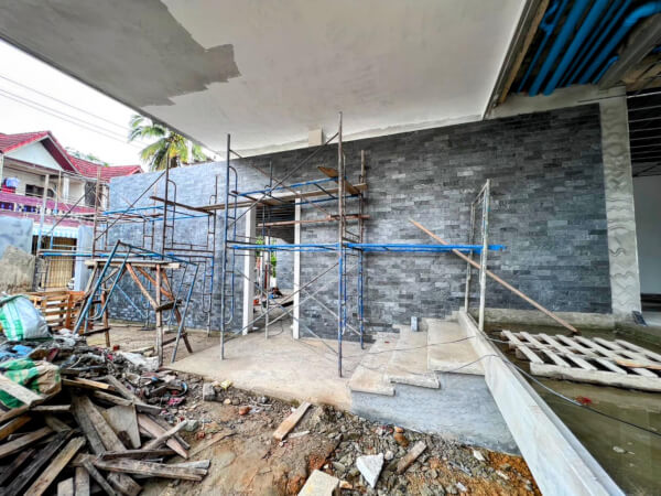 หินตกแต่งผนัง ควอตไซต์ซิลเวอร์เกรย์ Silver Grey Quartzite 6x20 ซม. - Image 5
