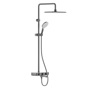 AMERICAN STANDARD A-6110-978-908AT-GRA ก๊อกผสมลงอ่าง/ยืนอาบระบบควบคุมอุณหภูมิอัตโนมัติ พร้อมชุดเรนชาวเวอร์ รุ่น EasySET สี Brushed Hard Graphite