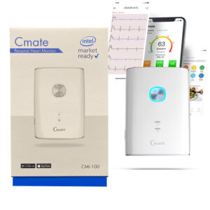 Cmate อุปกรณ์ตรวจวัดสุขภาพหัวใจส่วนบุคคล EKG 6 Leads