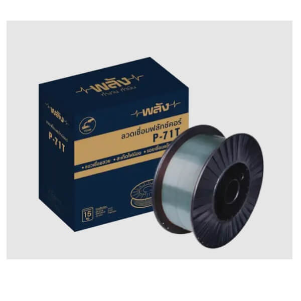 ลวดเชื่อมฟลักซ์คอร์ แบบใช้ก๊าซ รุ่น P-71T ขนาด 0.8mm (1kg/ม้วน) (5kg/ม้วน)