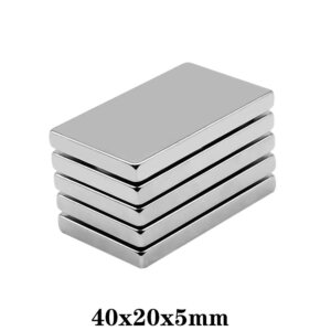 แม่เหล็กแรงสูง 40x20x5mm. Magnet Neodymium (1ชิ้น)