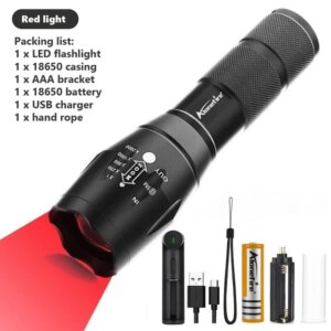 Alonefire E17 ไฟฉาย LED สีแดง