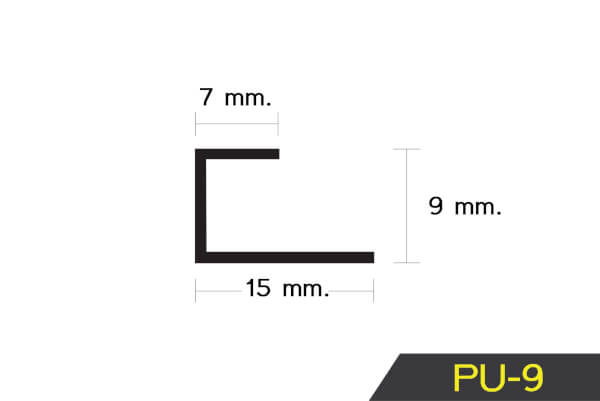 ตัวจบฝ้าพีวีซี (ป.ปลา)APACE รุ่น PU-9 ยาว 2 เมตร - Image 2