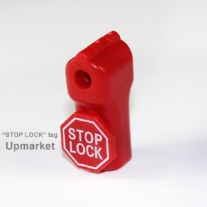 Stop Lock ตัวล็อคกันขโมยพลาสติก 6 มม. สีแดง แพ็ค100ตัว