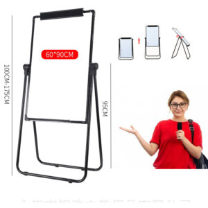 กระดานฟลิปชาร์ทแม่เหล็กไวท์บอร์ด 2 หน้า ขนาด 60x90 ซม.