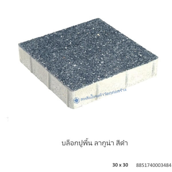 บล็อกปูพื้น ลากูน่า 30×30ซม. ดำ