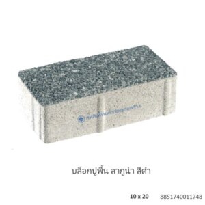 บล็อกปูพื้น ลากูน่า 10×20ซม. ดำ