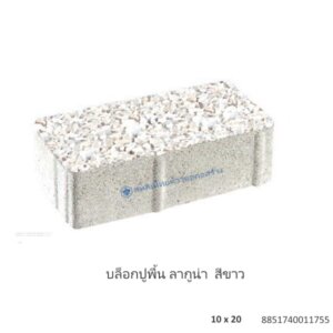 บล็อกปูพื้น ลากูน่า 10×20ซม. ขาว