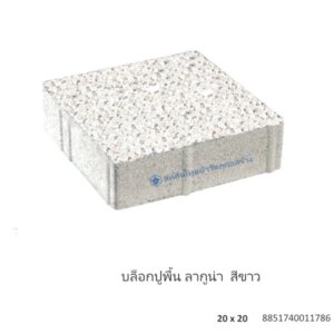 บล็อกปูพื้น ลากูน่า 20×20ซม. ขาว